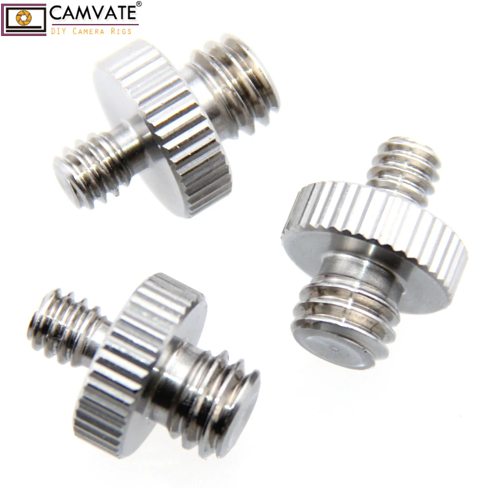 Camvate 1/4 &quotMale to 3/8&quot Male двухсторонний винтовой адаптер (упаковка из 3) C1228