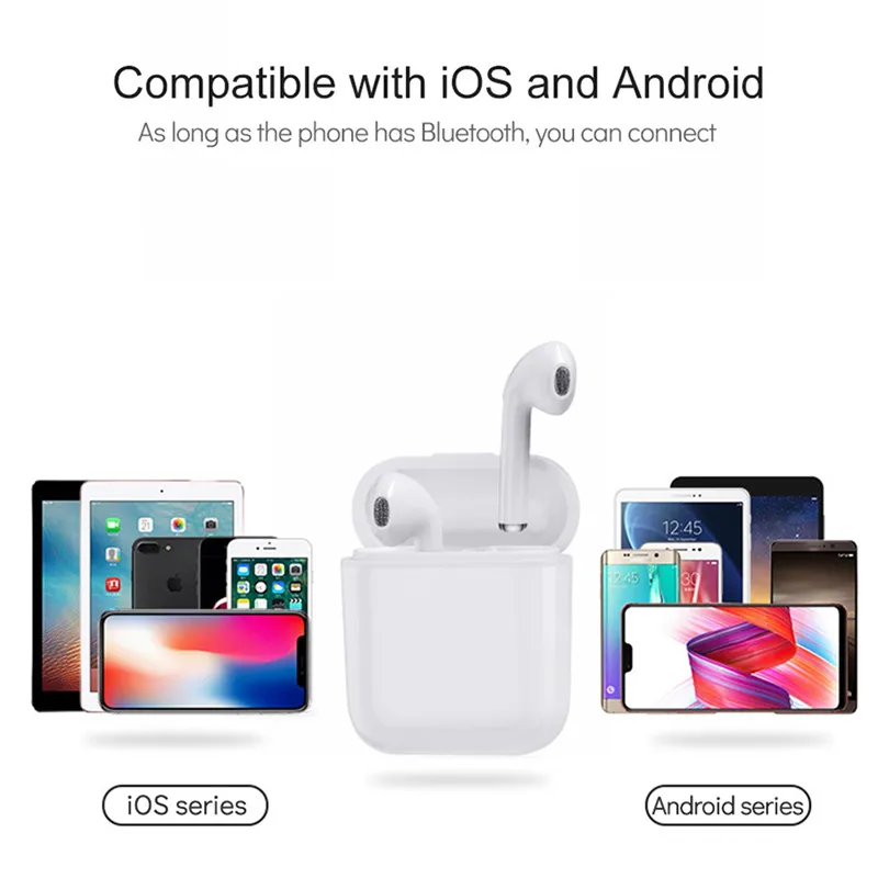 Hevaral i11 TWS Bluetooth 5.0 Earphones True Wireless Earbuds Stereo Music Touch Control Auto Pairing Binaural calls For iphone 