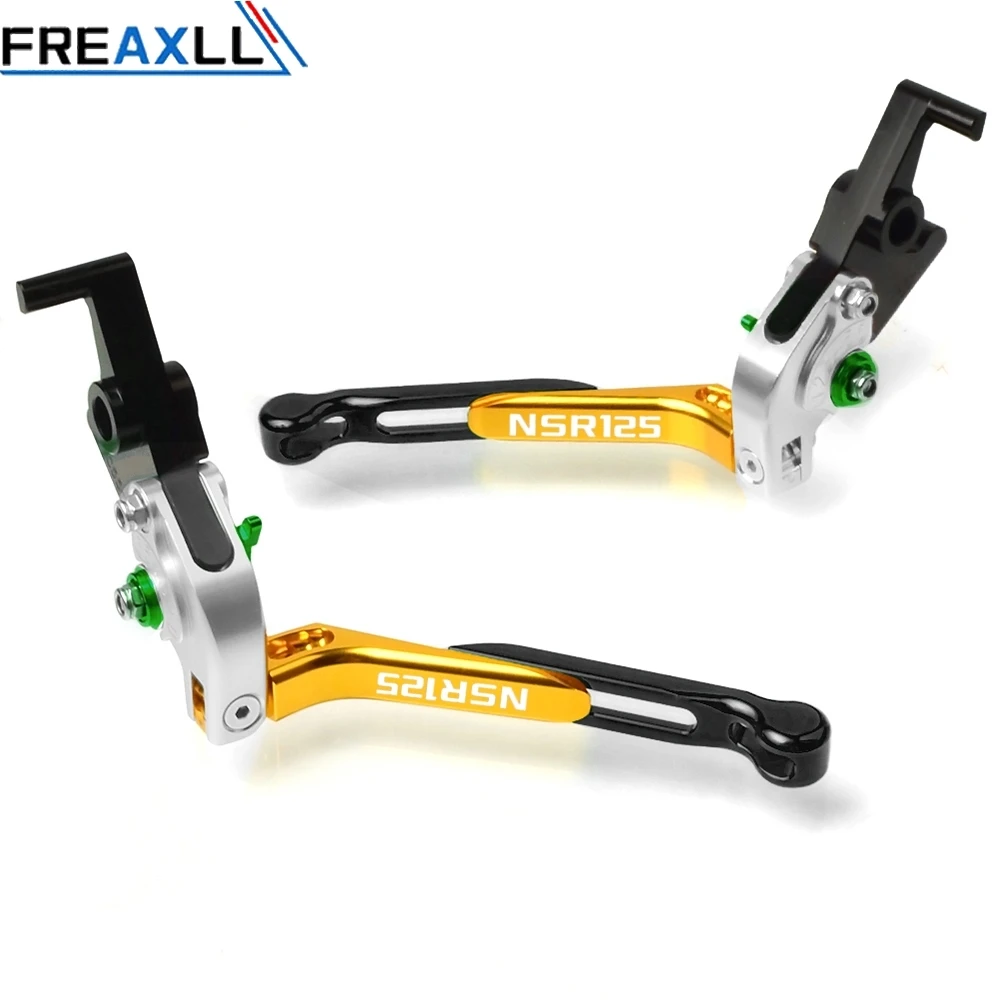

FREAXLL NSR125 Motorcycle Accessories Adjustable Extendable brake Clutch Levers For Honda NSR125 1988 1989 1990 WITH NSR125 LOGO