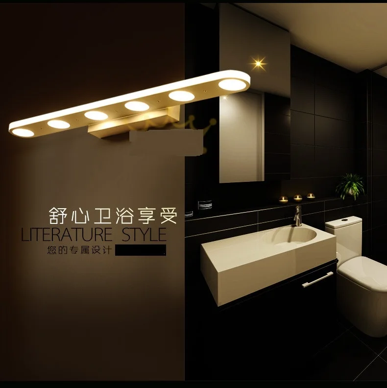 luci specchio lampada da parete lampada a led specchio del bagno moderno e minimalista nebbia impermeabile