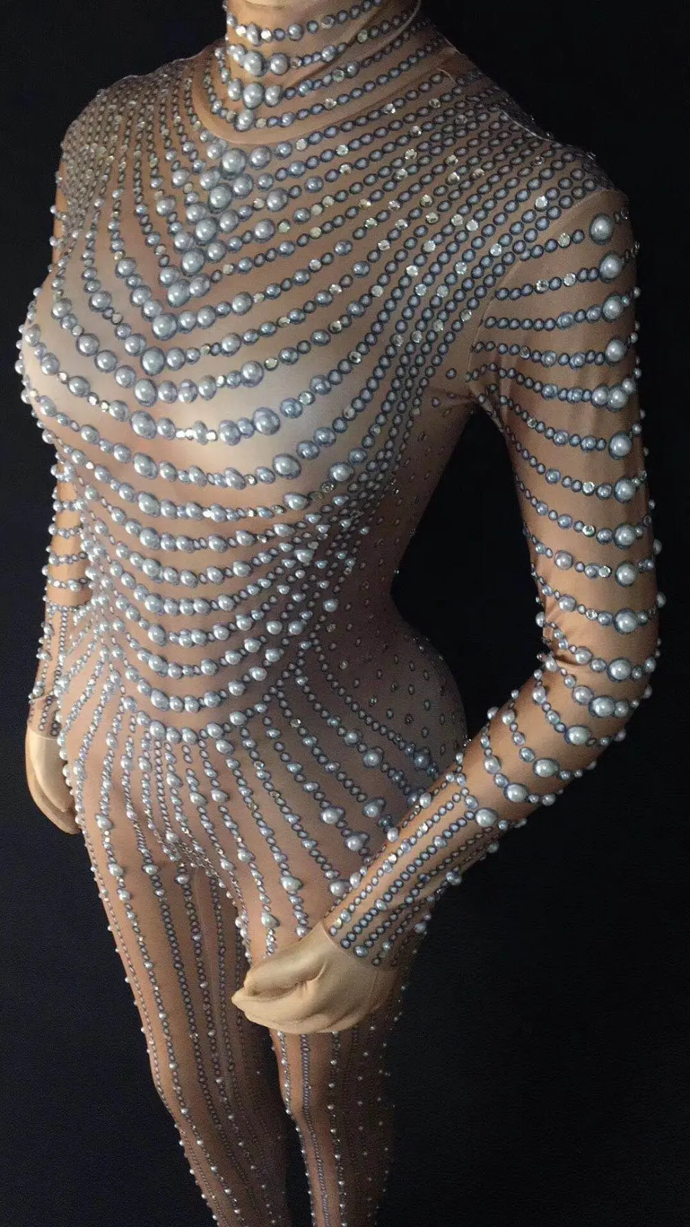 Sexy Pearls Stones Jumpsuit (2)
