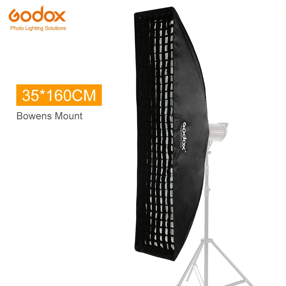 Godox 14 &quotx 63&quot 35x160 см полоса пчеловодный сот софтбокс с решеткой для фото створ