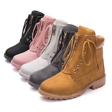 

AXPXHT 2018 Women's Martin Boots Two Pieces Thick Zipper Tie Autumn And Winter New Women's Boots High Heels Martin Boots