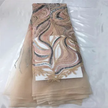 

glitter lace fabric white african lace fabric with sequin high quality white sequin fabric for evening dress sewing HJ57-1