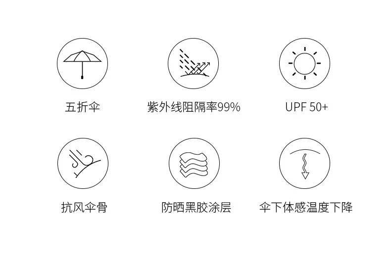 Ультра-карманный мини-светильник, плоский пятискладной зонтик, зонт от солнца, УФ-зонт, складной зонтик, Одноцветный зонт