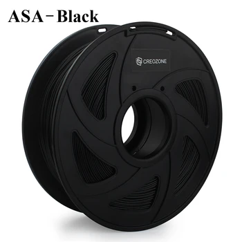 

CREOZONE Premium Quality ASA Filament Water/UV Resistant 3D Printer Filament Higher Rigidity Than ABS Black Color