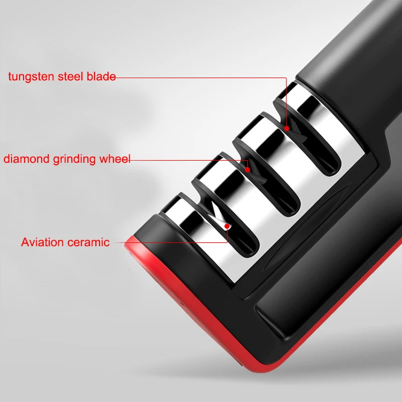 Eworld Professional 3 Stages Knife Sharpener Knife Grinder Non-Slip Silicone Rubber Quick Knife Sharpening Kitchen Tools Eworld Professional 3 Stages Knife Sharpener Knife Grinder Non-Slip Silicone Rubber Quick Knife Sharpening Kitchen Tools