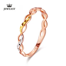 18k Gold Ring New Flower Design Fashion Hot Selling For Women Girl Miss Mother Gift Customizable Pure Real 750 Solid 2017