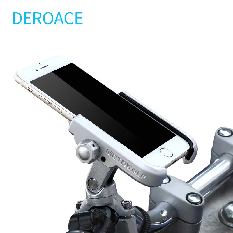 

Universal Aluminum Alloy Motorcycle Phone Holder Support Telephone Handlebar Mount Bracket Electric Vehicle Phones Holders Ce