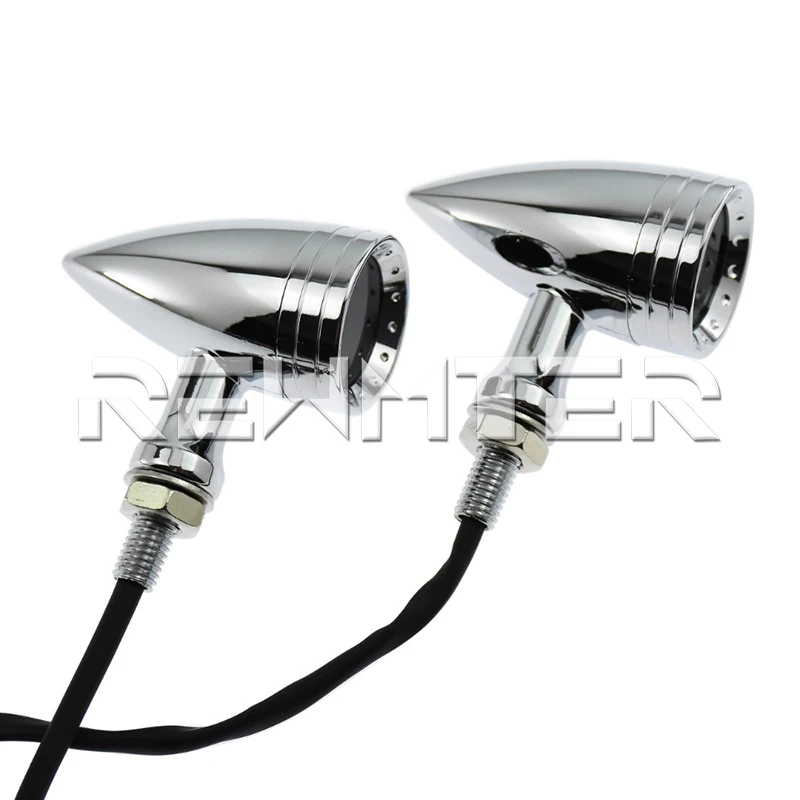 Motorcycle-Accessories-LED-Turn-Signal-Chrome-Bullet-Blinker-Orange-Indicator-Lights-Gray-Lens-10mm-Vintage-For (3)