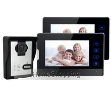 ENVÍO de la Nueva 7 “Pantalla Táctil a Color Video de La Puerta timbre de La Puerta de Intercomunicación Teléfono Con 1 Visión Nocturna de La Cámara + 2 Monitores En Stock