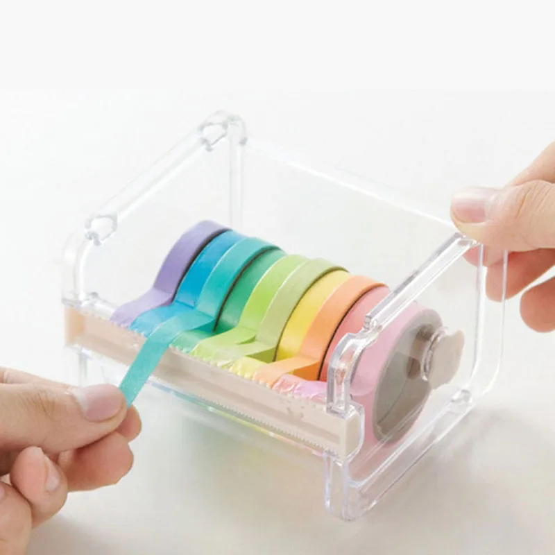 High quality Transparent Plastic Adhesive Tape Dispenser Office Desktop