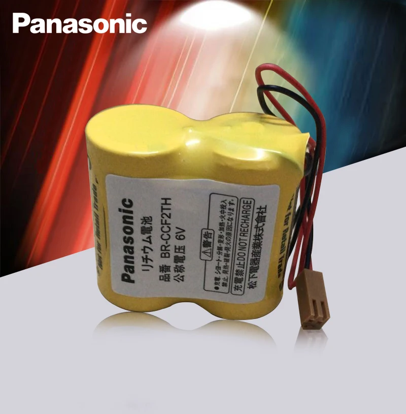 Panasonic 12 шт./лот BR-CCF2TH батарея с w/2 P plug 6 в 5000 мАч PLC FANUC литиевых батареи