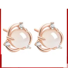 White Jade Earrings And Get Free Shipping On Aliexpress S925 Sterling Silver Inlay Hetian White Jade Earrings
