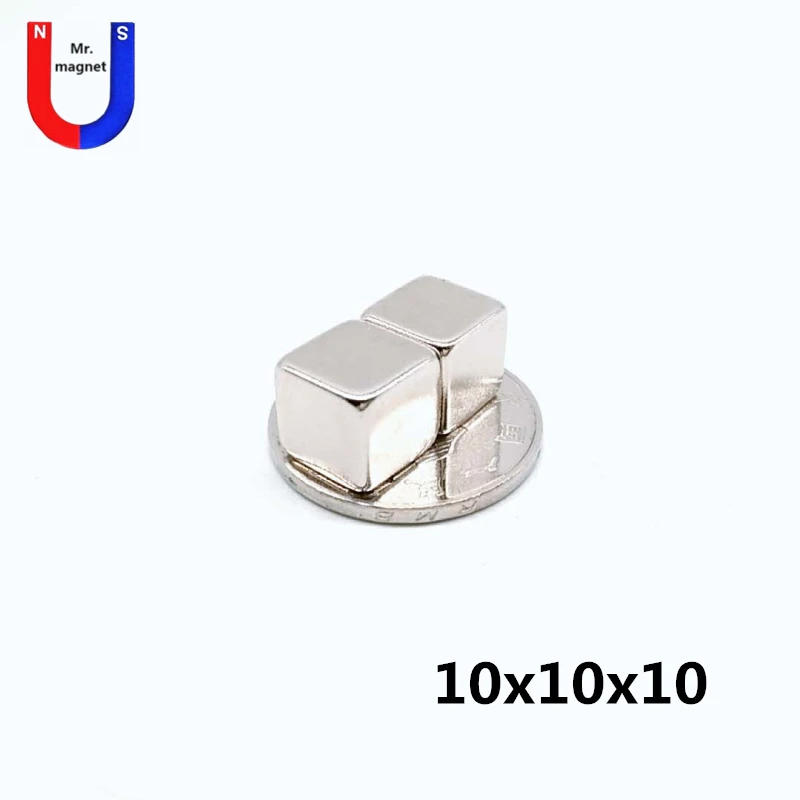 50 шт. 10x10x10 магнит постоянный редкоземельный NdFeB 10x10x10 мм супер сильные неодимовые магниты 10*10*10 магнит небольшой куб квадратный