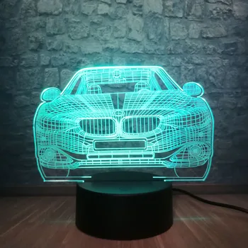 

2019 Car 3D Lamp Multicolor RGB Bulb LED USB Table Night Light Lava Luminaria Bedroom Decor Lighting Man Boys Christmas Gift Toy