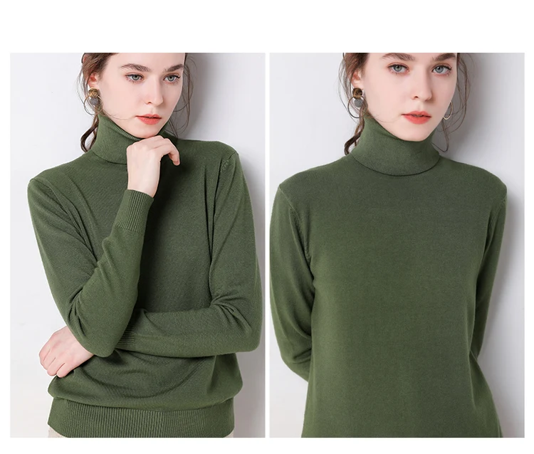 Autumn Winter sweater women turtleneck cashmere sweater knitted pullover women sweter fashion sweaters new Plus Size tops