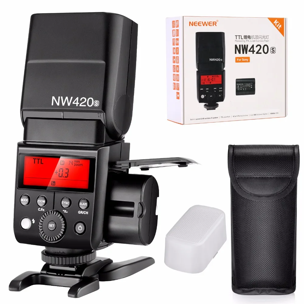 Neewer 2 4G HSS 1/8000 s ttl Беспроводная вспышка Speedlite с батареей для sony|Фотовспышки| |