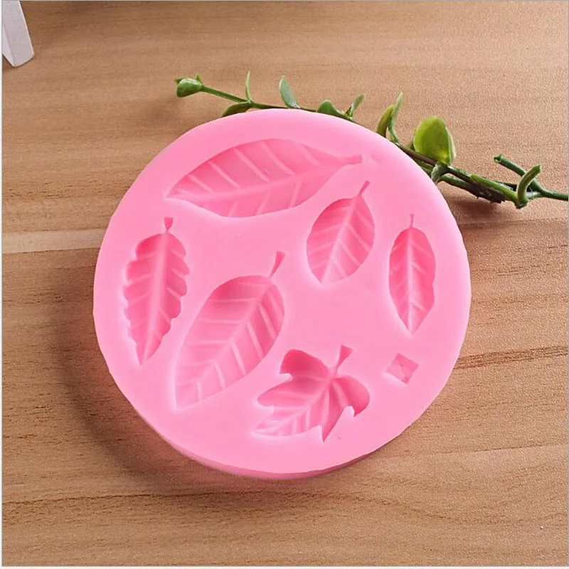 DIY кленовый лист силиконовая форма для выпечки кекса Рождество помадка торт украшения инструменты Gumpaste шоколадные конфеты глина формы