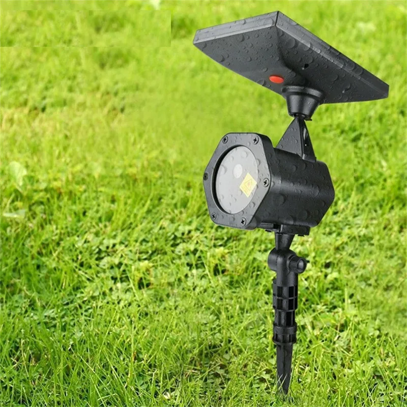 Solar powered Led Laser light Stage lamp Red+Green led projector lights Outdoor Landscape decoration for Lawn,Yard,Patio,Party