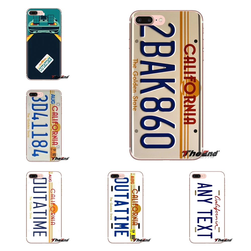 

California Outatime License Plate Bttf Phone Skin Case For Samsung Galaxy S3 S4 S5 Mini S6 S7 Edge S8 S9 S10 Plus Note 3 4 5 8 9
