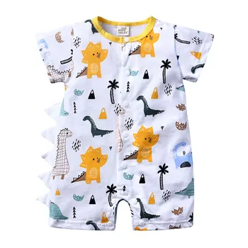 

Cartoon Animal Newborn Baby Clothes 100%Cotton Short Sleeve Baby Romper Outfits Summer Toddler Romper Infant Costume 3-24 Months