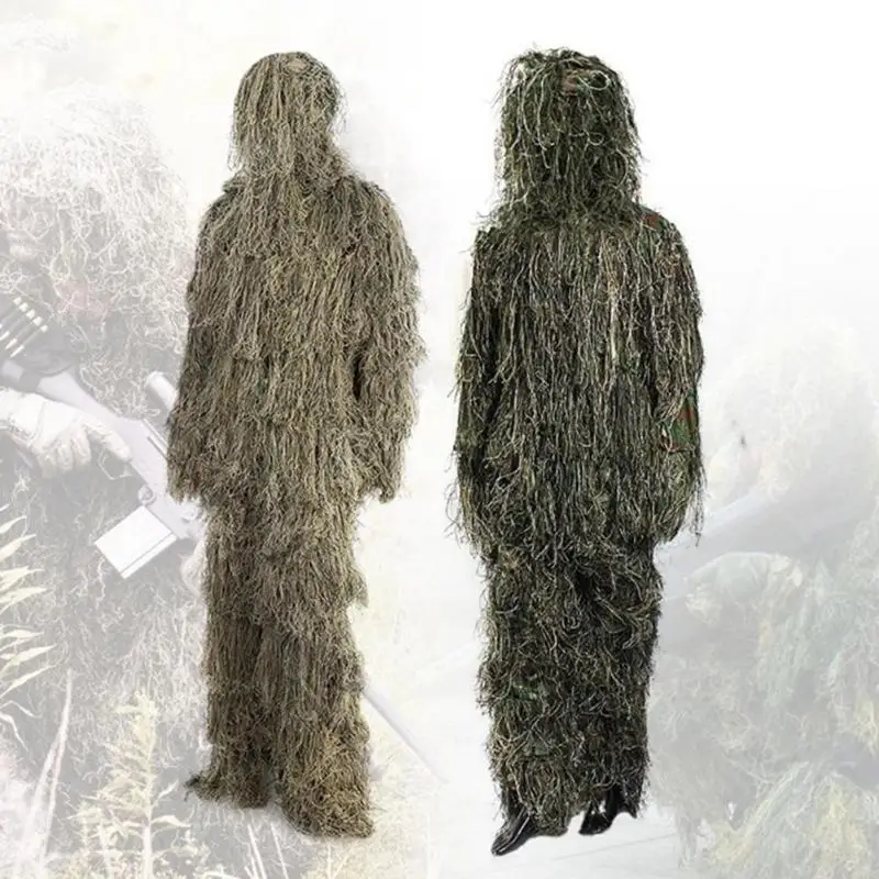 3D лист камуфляж Ghillie костюм на открытом воздухе Охота птичий наблюдение фотографирование Одежда дышащая джунгли одежда для охотника