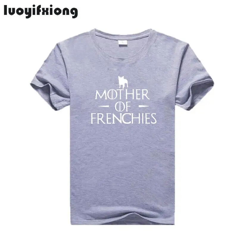 Футболка женская с надписью Mother of French ies модный топ принтом французского бульдога
