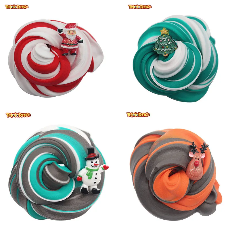 

50g Macaron Color Fluffy Slime toys DIY Squishy kids Toy With Box polymer light soft Clay Modeling Clay plasticine cloud slime