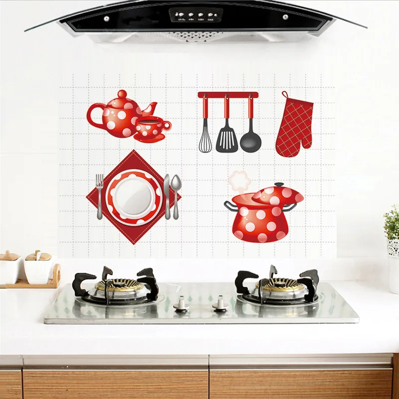 

Kitchenware Kitchen Oil Stickers Self-adhesive High Temperature Oil Stickers Home Stove Ceramic Aluminum Foil Tile Wall Stickers