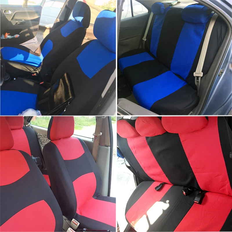 Black Blue Leather Car Seat Covers Cover Set For Fiat Panda 4x4 2005-2010