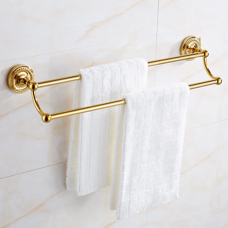 Bathroom Accessories Set Brass Gold Bath Hardware Sets Towel Rack,Paper holder Toilet Brush Holder,Towel Hanger,Hooks,Towel Ring