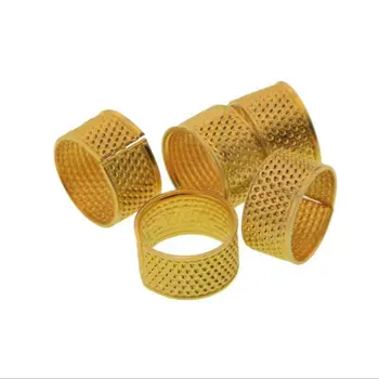 

5pcs/lot Metal Thimble Sewing DIY Tools Gold Ring Finger Protector Home Quilting Sewing Crafts Tools