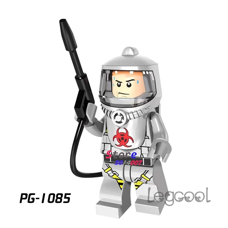 

1PCS model building blocks action superheroes People & Zombie Defensive Team Members diy toys for children gift