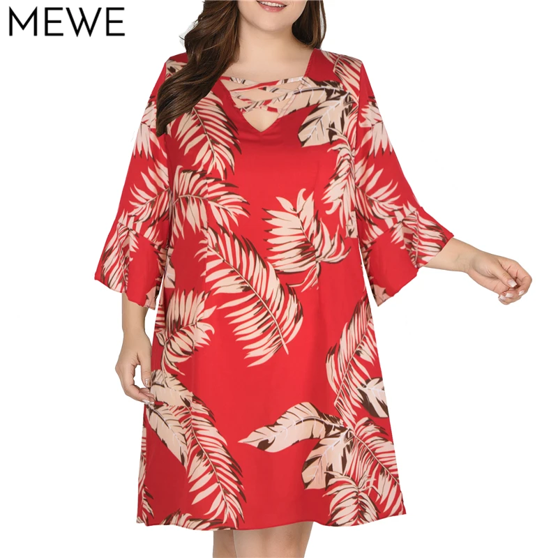 red dress plus size short