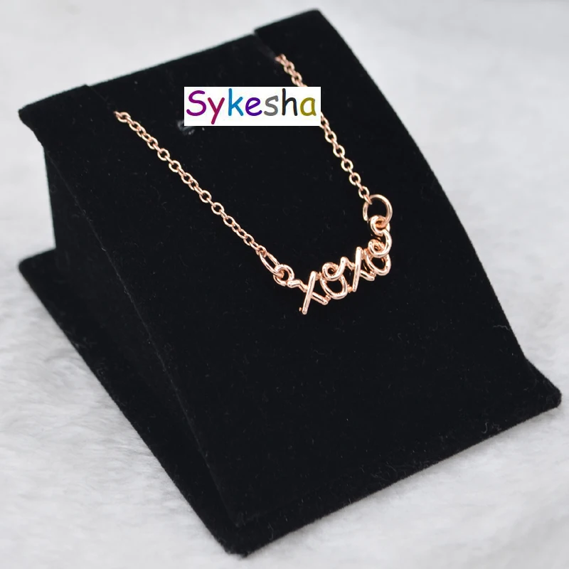Sykesha 2018 Promotion Gift Monogram Words Necklace XOXO