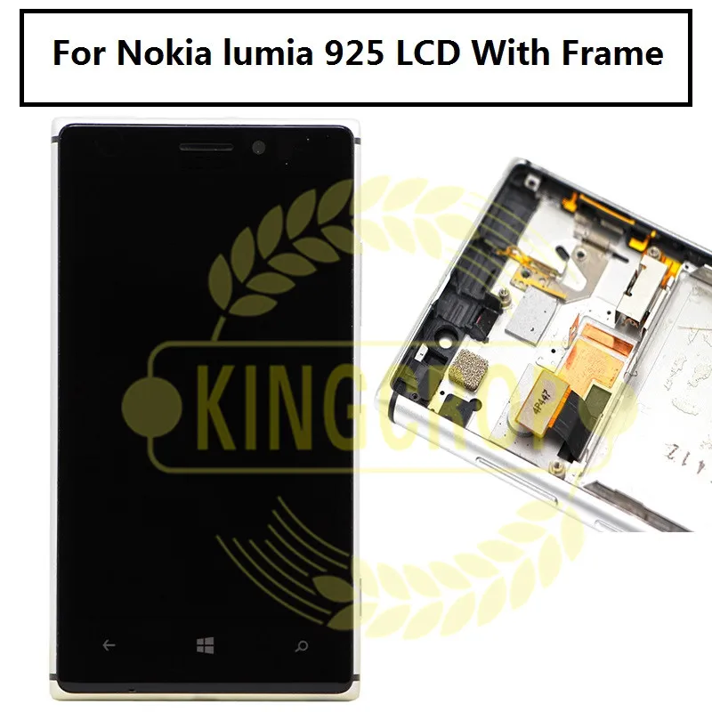 

Black For Nokia lumia 925 LCD Display Touch Screen with Digitizer Full Assembly Replacements ,for Nokia 925 lcd with frame