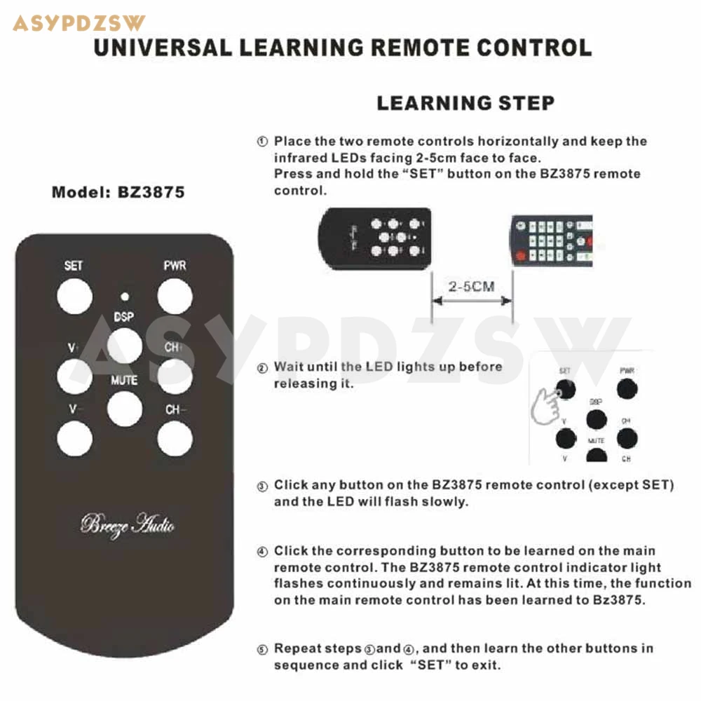 BZ3875 алюминиевый корпус усилитель пульт дистанционного управления Универсальный обучающий пульт дистанционного управления