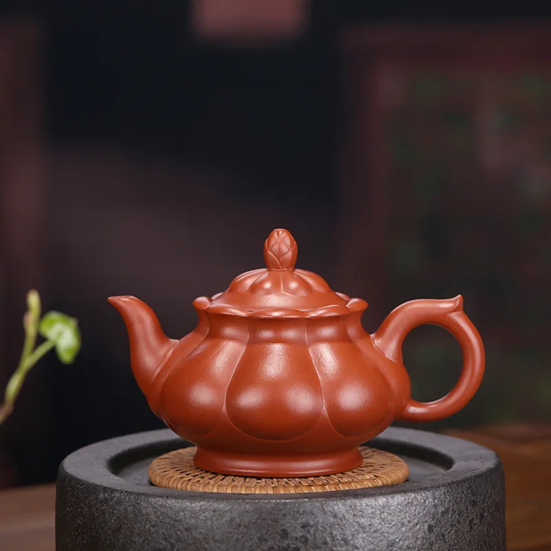 

Robe Dark-red Enameled Pottery Teapot Full Manual Water Chestnut Pot Originality Fund Kung Fu Tea Have Wholesale Mixed Batch