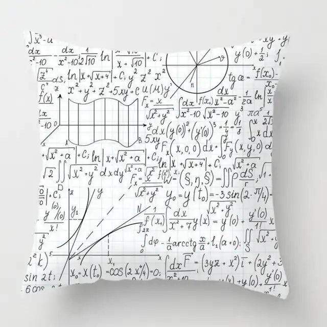 Chemistry Pillow My Chemical Mathematical Formula Romance Geometry Function Triangle Graphics Plush Cushion For School Chair