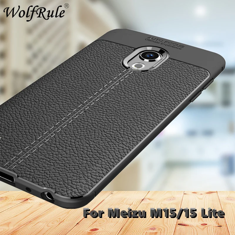 

WolfRule Meizu 15 Lite Case Cover Meizu M15 Case Soft Silicone Leather Design Case For Meizu 15 Lite Cover Fundas Coque 5.46