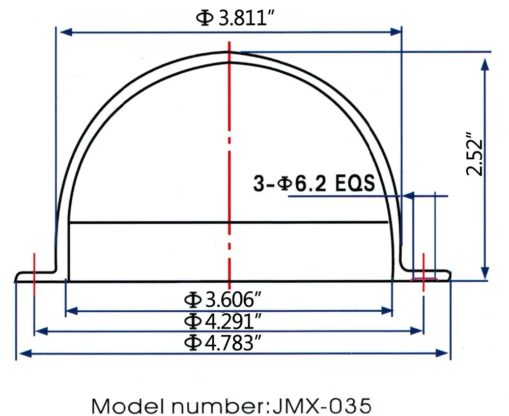 JMX 3.5 INCH Acrylic Indoor / Outdoor CCTV Replacement (Panasonic Type) Clear Camera Housing