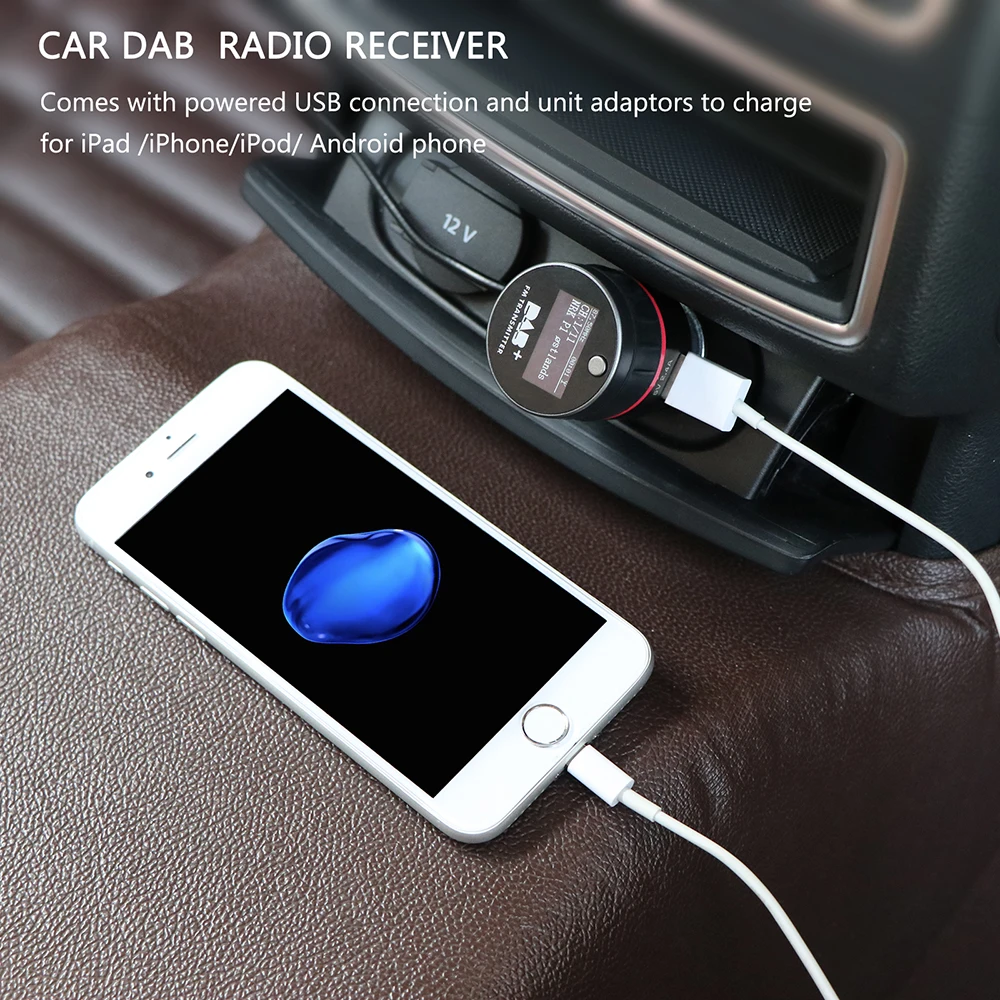Универсальный автомобильный dab Плюс Радио ресивер тюнер с fm передатчик конвертер