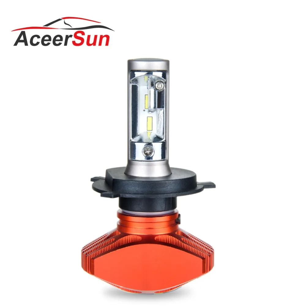 Goede Aceersun 1 stks LED H4 H7 H8 H11 H9 9005 9006 H1 HB3 HB4 9012 Auto Koplamp Fanless 6500 k CSP Chip 8000LM Auto 12 v 80 w truck 24 v