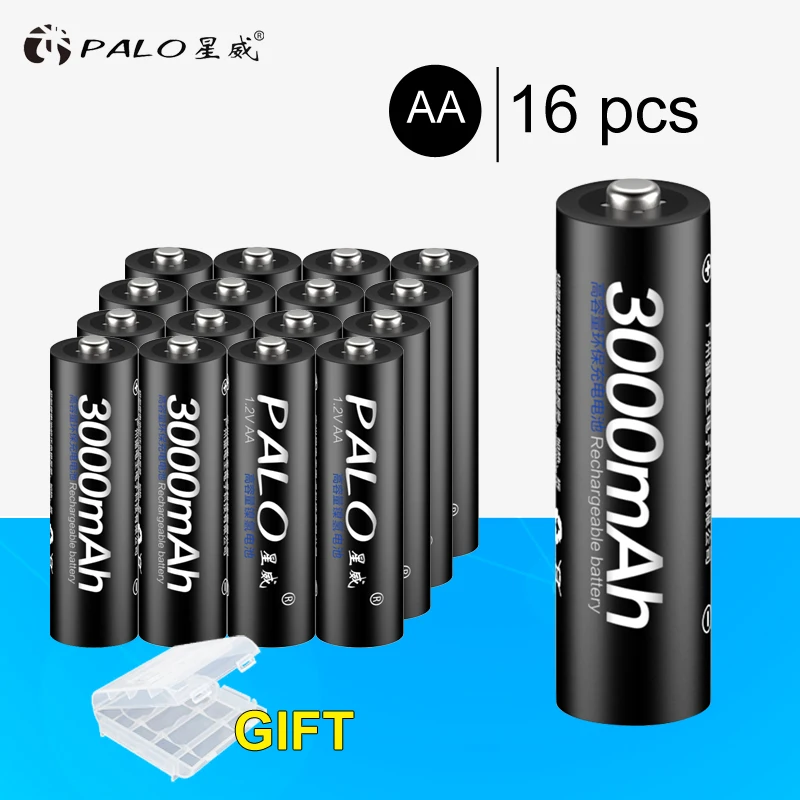 Buy 100 PALO Original 16pcs Battery 3000mAh NiMH AA