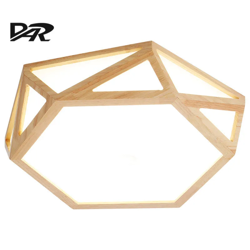 

DAR Wooden Ceiling Light Geometry Chandelier Ceiling Lamps Surface Mounted Modern Led Ceiling Lights Fixtures Homing Lighting