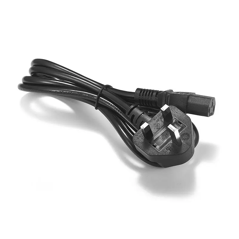 50pcs UK Power Cord Lead Cable Kettle IEC C13 1.5m 5ft 18AWG Electric