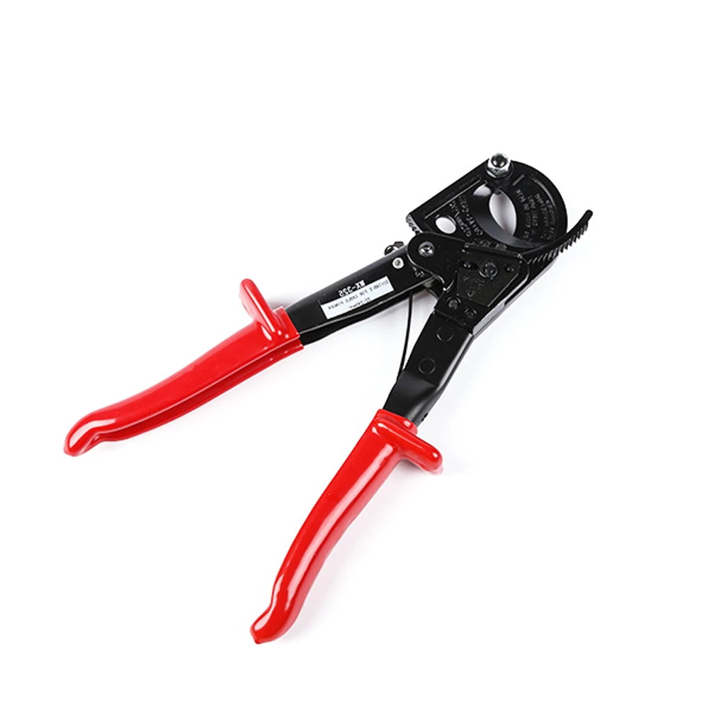 

240mm Compact Ratchet Cable Cutter Clamping Handheld Hand Tools Economic Home Repair Stripper Heavy Duty Anti Slip Electric Wire