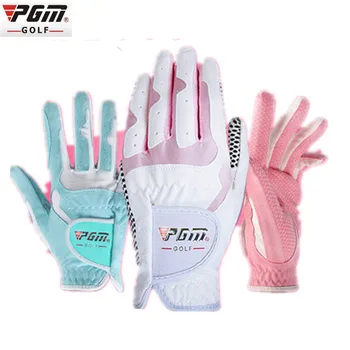 

2018 Sale Eldiven Pgm Golf Gloves Women's Anti-skid Particles Ultra-fiber Fabric Hands Sunscreen Breathable 10pair / Lot Women