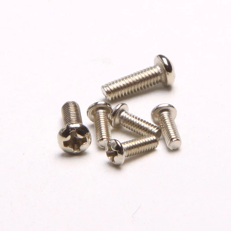 

200PCS-M2.5 *4/5/6/8/10..16 GB818 Round Screws Cross Plate Head Machine Screws [Nickel Plating] Electronic Screws